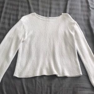White knit sweater